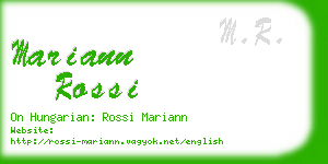 mariann rossi business card